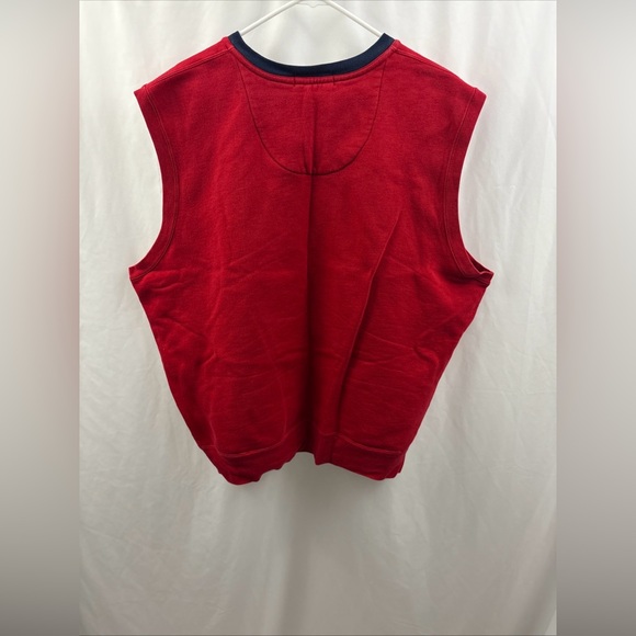 Vintage Polo Ralph Lauren Sweatshirt Vest Men XL Red Golf Logo V Neck Pullover - Picture 6 of 6